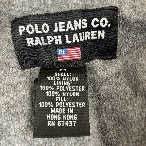 Ralph Lauren Polo Jeans Co Jacket Men’s M Nylon Shell Fleece Lined Winter Coat - Picture 5 of 12